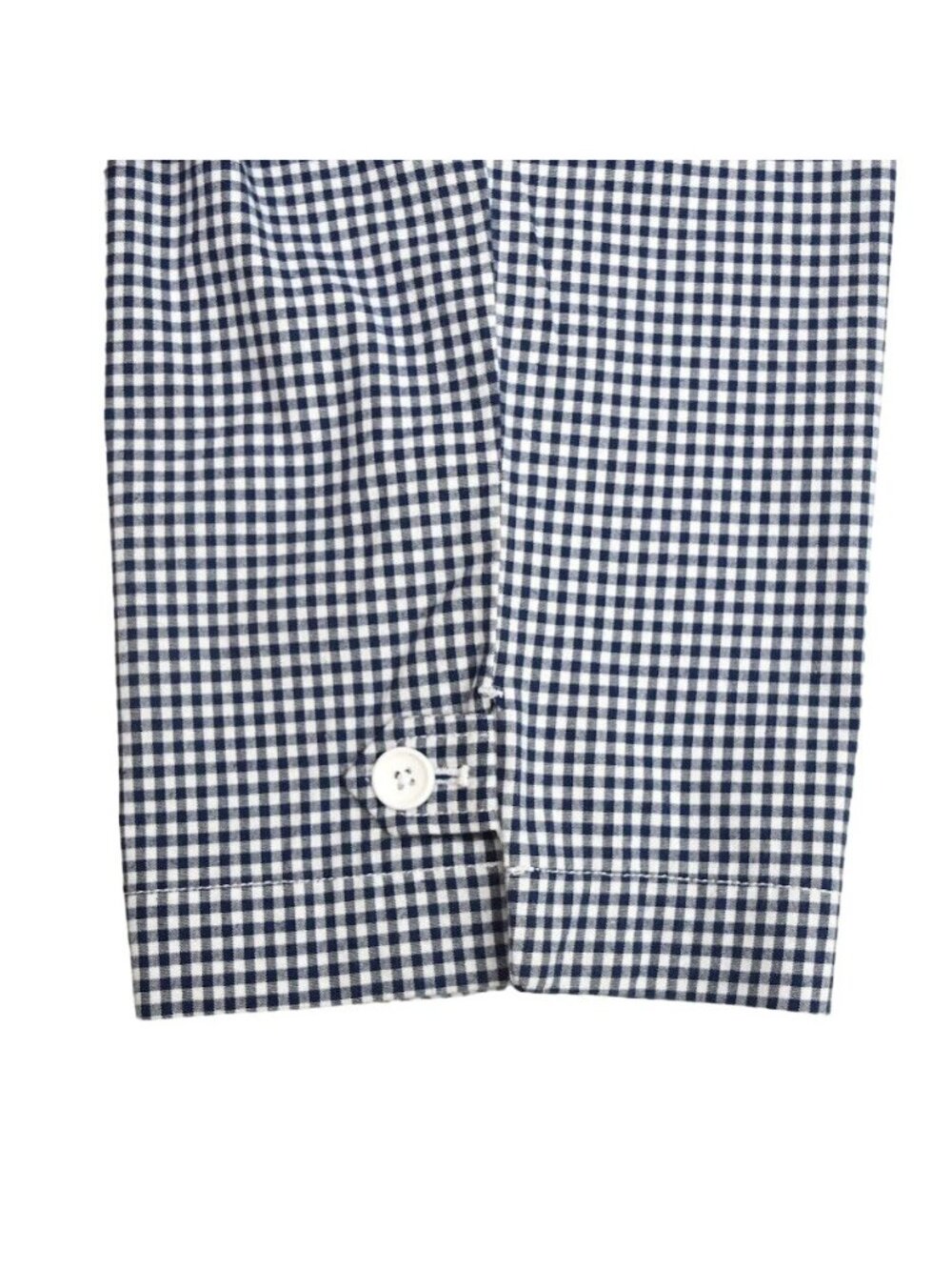 Talbots Perfect Crops Pants Womens 16P Sunrise Gingham Navy Blue White Cropped - Picture 4 of 10